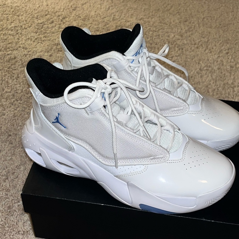 Air Jordan White and Blue Sneakers